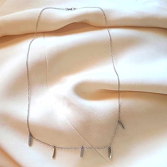 925 CZ accented necklace - Picture 2 of 4